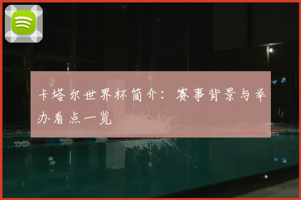 卡塔尔世界杯简介：赛事背景与举办看点一览